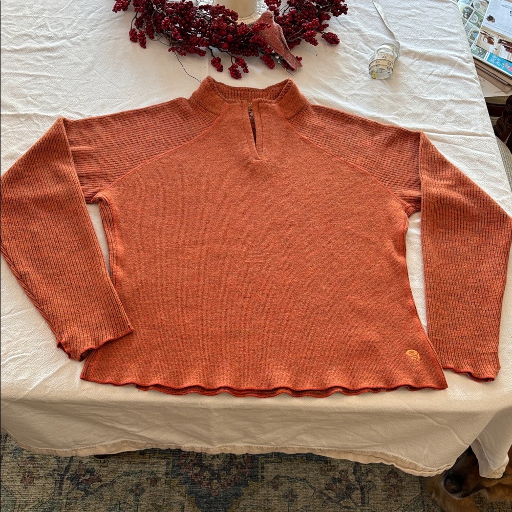 Mountin Hardware Orange Sweater XL